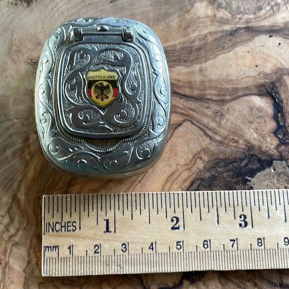 Antique German Army Logo Pocket Ashtray - Picture 6 of 9